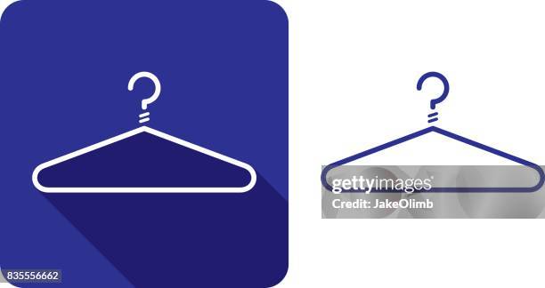 coat hanger icon silhouette 2 - coat rack stock illustrations