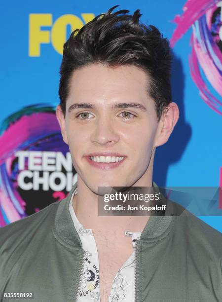 Actor Casey Cott arrives at the Teen Choice Awards 2017 at Galen Center on August 13, 2017 in Los Angeles, California.