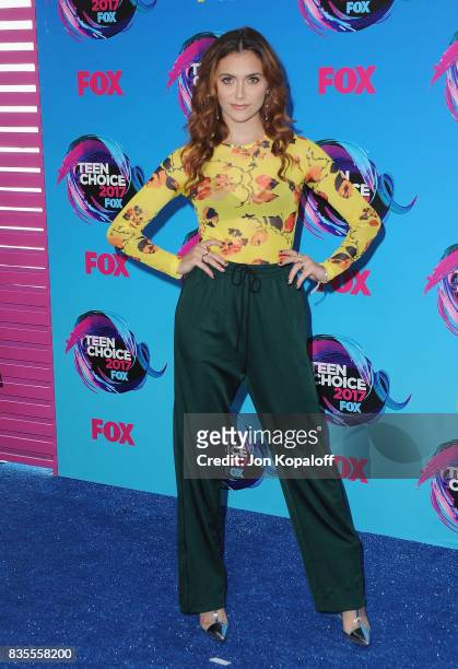 Actress Alyson Stoner arrives at the Teen Choice Awards 2017 at Galen Center on August 13, 2017 in Los Angeles, California.