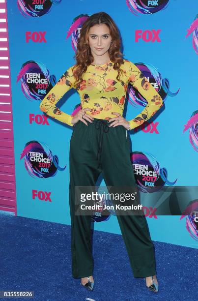 Actress Alyson Stoner arrives at the Teen Choice Awards 2017 at Galen Center on August 13, 2017 in Los Angeles, California.