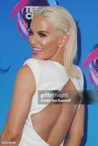 Gigi Gorgeous arrives at the Teen Choice Awards 2017 at Galen Center on August 13, 2017 in Los Angeles, California.