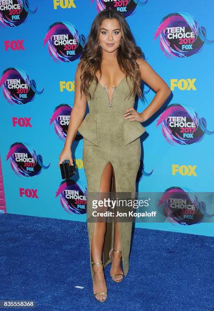 Tessa Brooks arrives at the Teen Choice Awards 2017 at Galen Center on August 13, 2017 in Los Angeles, California.