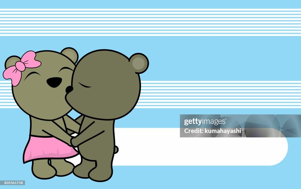 Fondo De Dibujos Animados De Osos De Peluche De Amor Lindo Bebé Niño Y Niña  Ilustración de stock - Getty Images