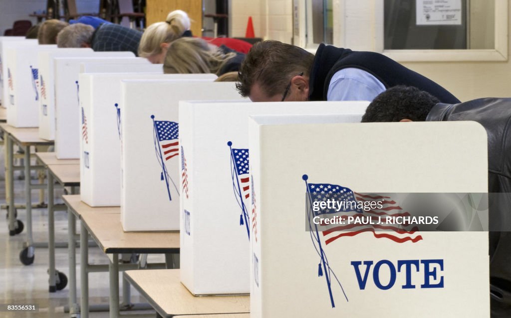 Voters cast their ballots on Election Da