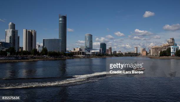 General view of the business center on August 19, 2017 in Ekaterinburg, Russia.