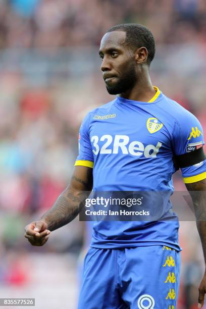 Vurnon Anita of Leeds during the Sky Bet Championship match between Sunderland and Leeds United at Stadium of Light on August 19, 2017 in Sunderland,...