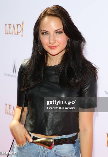 Rachel Raquel attends the premiere of The Weinstein Company's 'Leap!' on August 19, 2017 in Los Angeles, California.