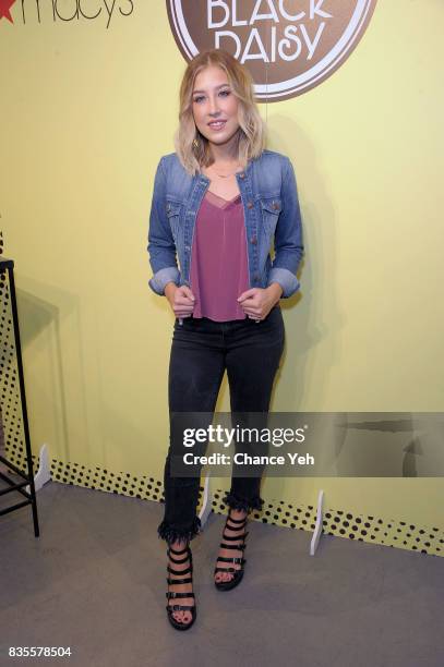 Madison Marlow of Maddie & Tae visits Macy's at Macy's Herald Square on August 19, 2017 in New York City.