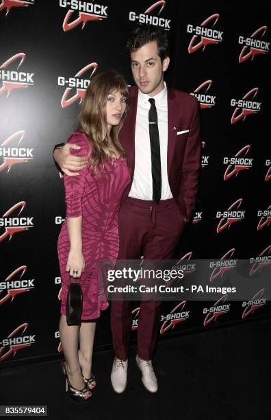 Mark Ronson and Cosi Theodoli-Braschi arrives at the Casio G-Shock Party in Kingly Street, London, which marks the launch of G-Shock's 'Shock the...