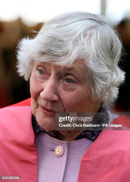 Baroness Shirley Williams at the Senate House at Cambridge University, after being made an honorary Fellow of Newnham College during a ceremony at...