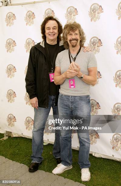 Colin Blunstone and Rod Argent backstage at the Isle of Wight festival, in Newport on the Isle of Wight.