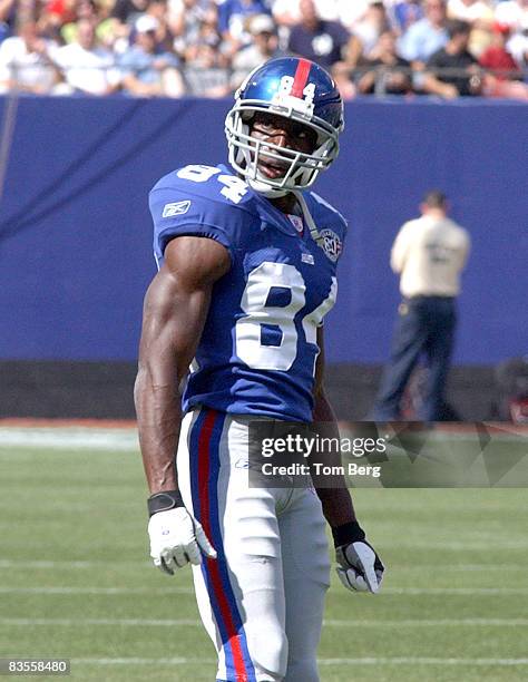 New York Giants Tim Carter on the field during Cleveland Browns vs New York Giants game on September 26, 2004 at Giants Stadium. Final score Giants...