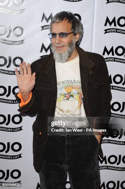 Yusuf Islam arrives at the Mojo Awards at The Brewery in London.