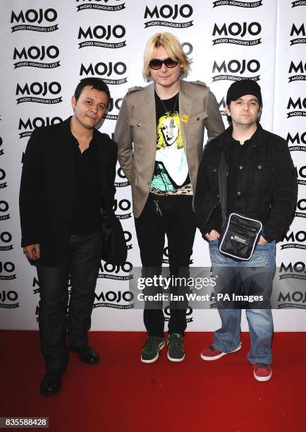 The Manic Street Preachers arrive at the Mojo Awards at The Brewery in London.