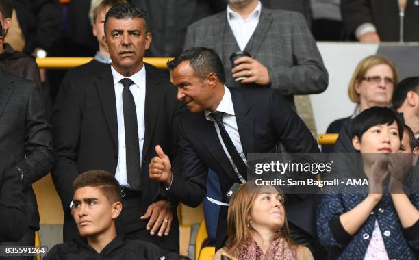 Football agent Jorge Mendes of GestiFute company attends the game during the Sky Bet Championship match between Wolverhampton and Cardiff City at...