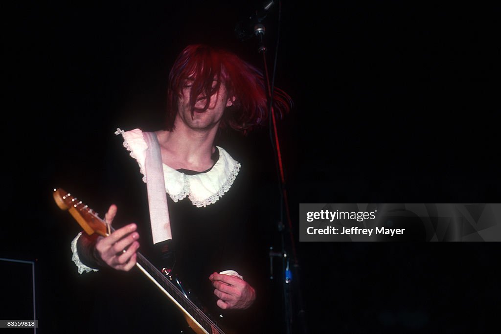 Kurt Cobain of Nirvana In Concert in 1991