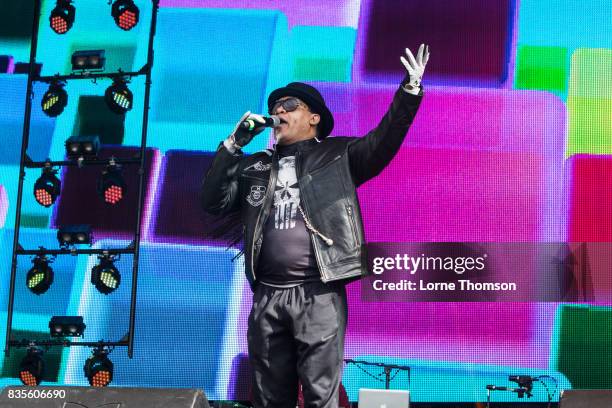 Melle Mel performs with the Sugarhill Gang at Rewind Festival on August 19, 2017 in Henley-on-Thames, England.