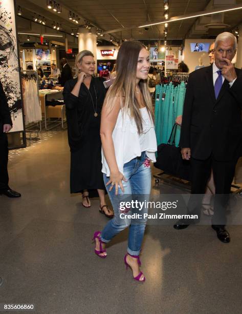 Taylor Dye of Maddie & Tae visits Macy's Herald Square on August 19, 2017 in New York City.