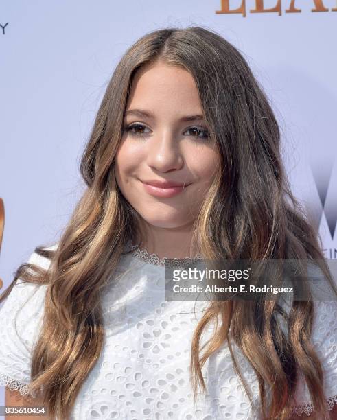 Dancer Mackenzie Ziegler attends the premiere of The Weinstein Company's "Leap" at the Pacific Theatres at The Grove on August 19, 2017 in Los...