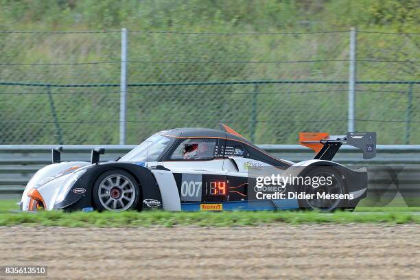 The DOMEC RXC of Jean-Marc Bourdouch, Yves Morel, Alain Berg and Patrick Engelen drives during the Zolder 24 Hours race on August 19, 2017 in...