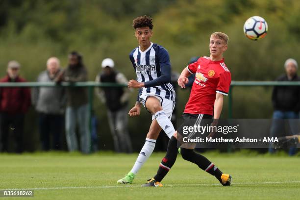 Mylo Hall of West Bromwich Albion scores a goal to make it 4-0 Mylo Hall of West Bromwich Albion scores a goal to make it 4-0during the U18 Premier...