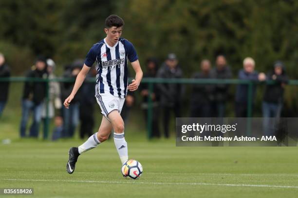 Finn Azaz of West Bromwich Albion during the U18 Premier League match between West Bromwich Albion and Manchester United on August 19, 2017 in West...