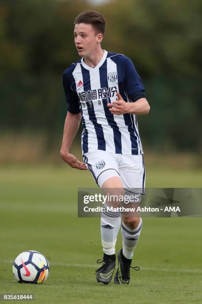 George Harmon of West Bromwich Albion during the U18 Premier League match between West Bromwich Albion and Manchester United on August 19, 2017 in...