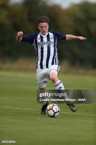 George Harmon of West Bromwich Albion during the U18 Premier League match between West Bromwich Albion and Manchester United on August 19, 2017 in...