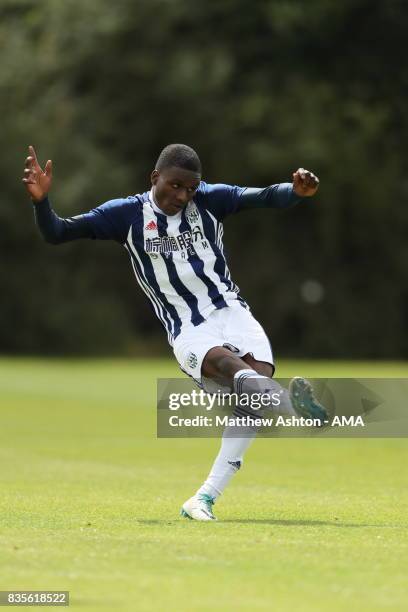 Aksum White of West Bromwich Albion during the U18 Premier League match between West Bromwich Albion and Manchester United on August 19, 2017 in West...