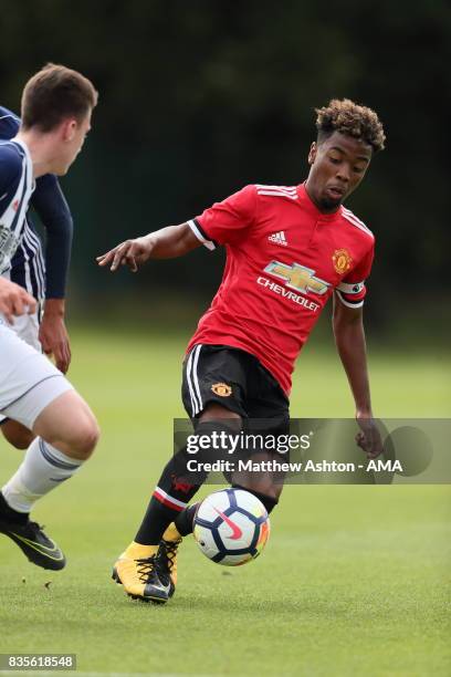 Angel Gomes of Manchester United during the U18 Premier League match between West Bromwich Albion and Manchester United on August 19, 2017 in West...