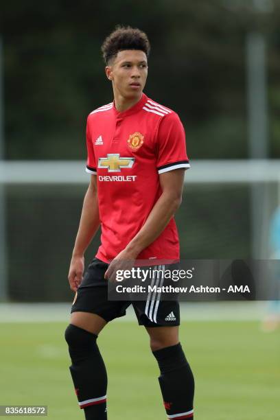 Nishan Burkart of Manchester United during the U18 Premier League match between West Bromwich Albion and Manchester United on August 19, 2017 in West...