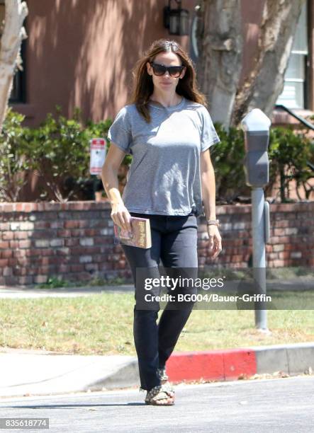 Jennifer Garner is seen on August 19, 2017 in Los Angeles, California.
