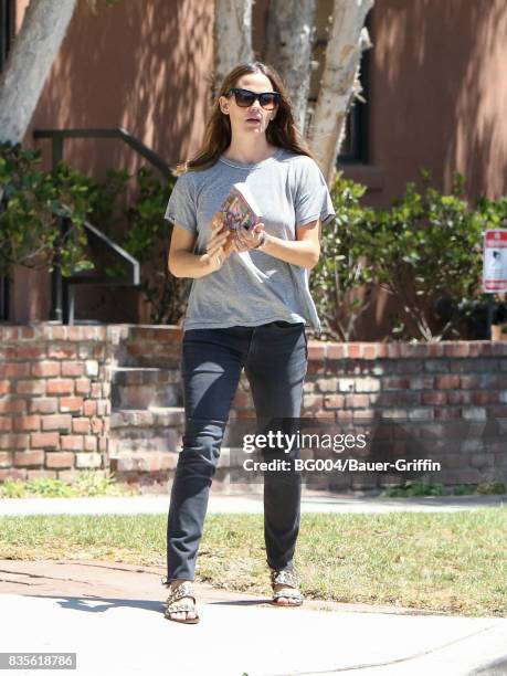 Jennifer Garner is seen on August 19, 2017 in Los Angeles, California.