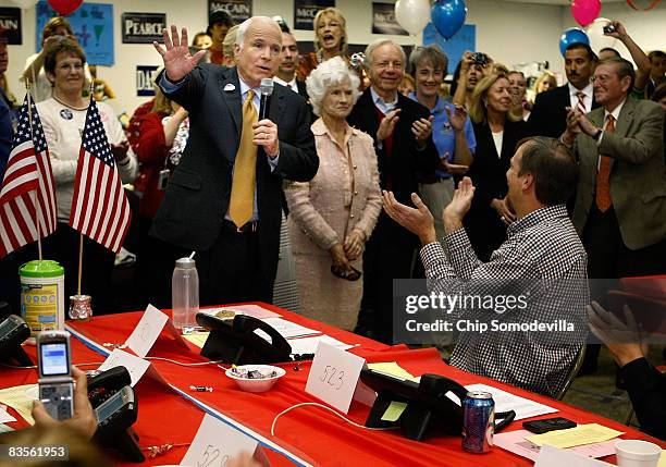 Republican presidential nominee Sen. John McCain , his wife Cindy McCain his mother Roberta McCain, Sen. Pete Dominici and former U.S. Rep. Heather...