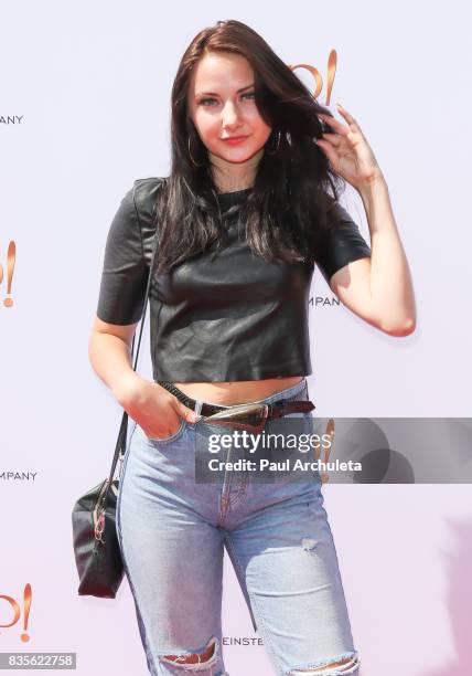 Actress / Singer Rachel Raquel attends the premiere of "Leap!" at the Pacific Theatres at The Grove on August 19, 2017 in Los Angeles, California.