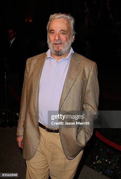 Stephen Sondheim arrives at a special screening for DreamWorks Pictures' 'Sweeney Todd' at the Paramount Theater on December 5, 2007 in Los Angeles,...