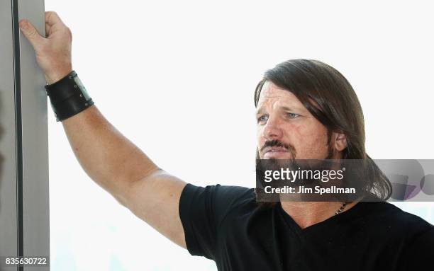 Superstar A.J. Styles attends the WWE Superstars Surprise Make-A-Wish Families at One World Observatory on August 19, 2017 in New York City.