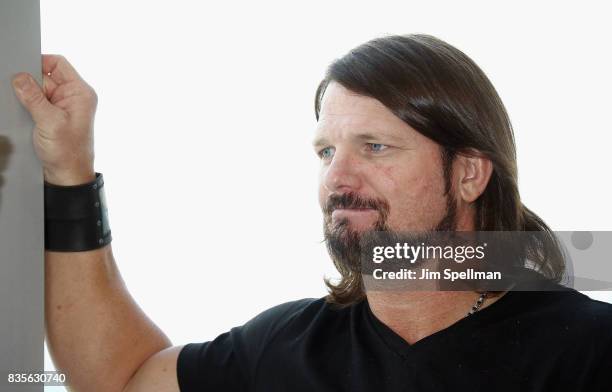 Superstar A.J. Styles attends the WWE Superstars Surprise Make-A-Wish Families at One World Observatory on August 19, 2017 in New York City.