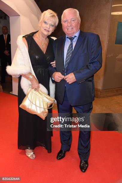 Ulli Wegner and his wife Margret Wegner attend the GRK Golf Charity Masters evening gala on August 19, 2017 in Leipzig, Germany.