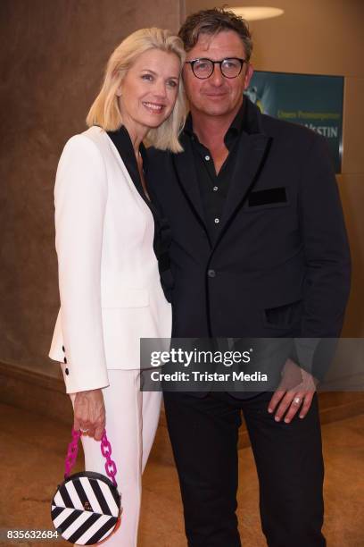 Hans Sigl and his wife Susanne Sigl attend the GRK Golf Charity Masters evening gala on August 19, 2017 in Leipzig, Germany.