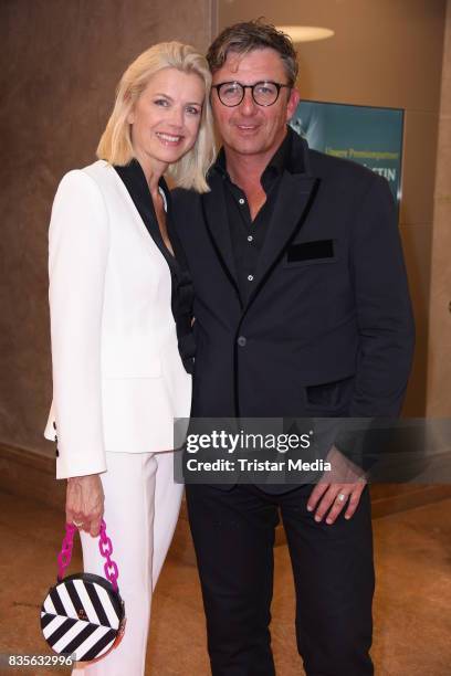 Hans Sigl and his wife Susanne Sigl attend the GRK Golf Charity Masters evening gala on August 19, 2017 in Leipzig, Germany.