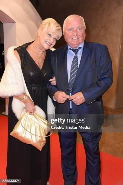 Ulli Wegner and his wife Margret Wegner attend the GRK Golf Charity Masters evening gala on August 19, 2017 in Leipzig, Germany.