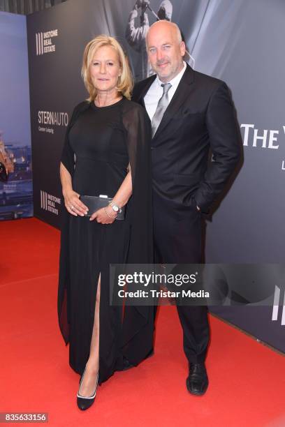 Suzanne von Borsody and her husband Jens Schniedenharn attend the GRK Golf Charity Masters evening gala on August 19, 2017 in Leipzig, Germany.