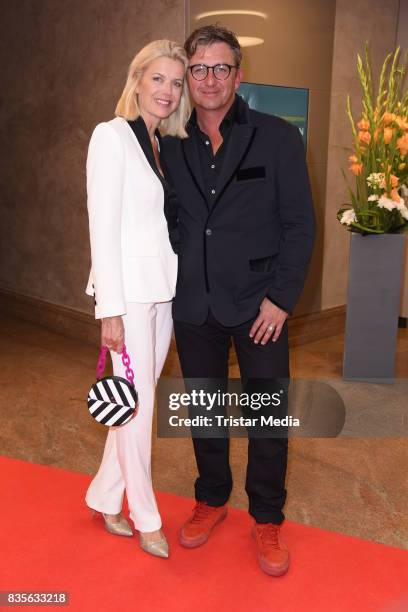 Hans Sigl and his wife Susanne Sigl attend the GRK Golf Charity Masters evening gala on August 19, 2017 in Leipzig, Germany.