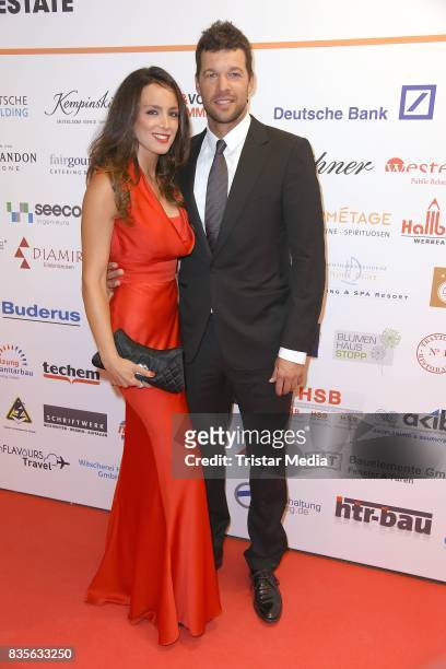 Michael Ballack and Natacha Tannous attend the GRK Golf Charity Masters evening gala on August 19, 2017 in Leipzig, Germany.