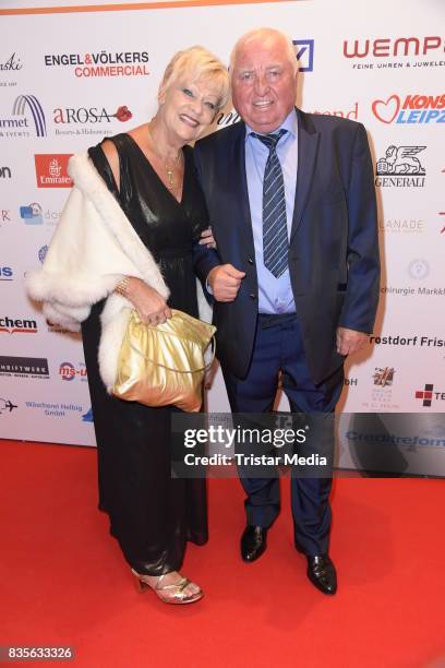 Ulli Wegner and his wife Margret Wegner attend the GRK Golf Charity Masters evening gala on August 19, 2017 in Leipzig, Germany.