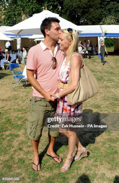 Camilla Dallerup and boyfriend Kevin Sacre during the Macmillan Dog Day 2009 at the Royal Chelsea Hospital in south west London.