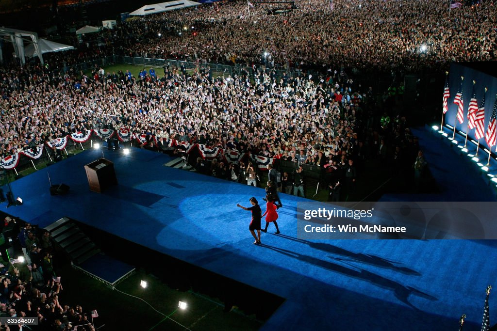 Barack Obama Holds Election Night Gathering In Chicago's Grant Park