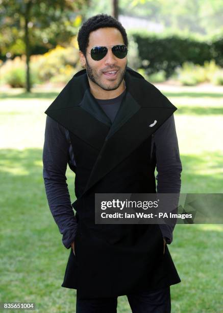 Lenny Kravitz, who is celebrating 20 years in the music industry, is seen at a photocall to launch his new Let Love Rule tour, at the Cadogan Hotel...