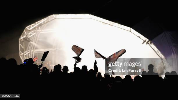 Thousands of spectators attend the annual Castle Howard Proms Spectacular concert held on the grounds of the Castle Howard estate on August 19, 2017...